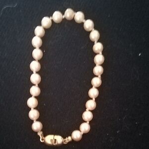 Monet Pearl Bracelet with Gold-Tone Clasp
